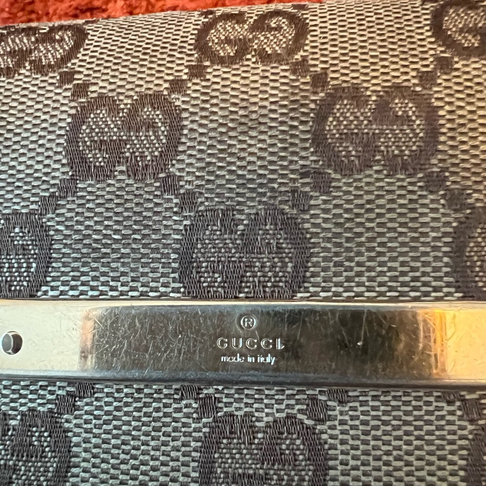 Gucci Black Monogram Clutch